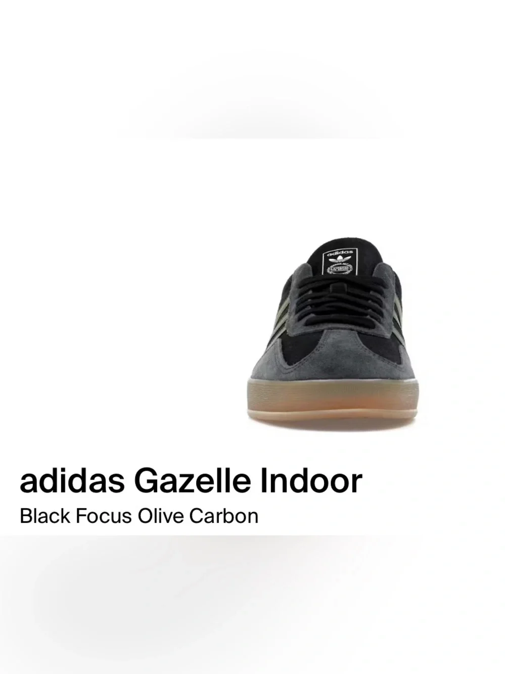 adidas Gazelle Indoor Sneakers in Olive Green and Black